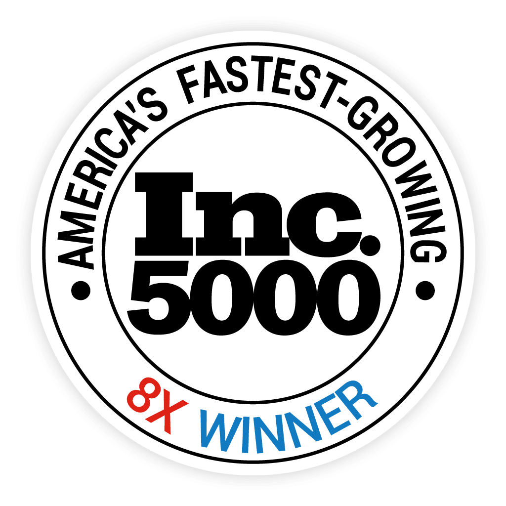 Inc. 5000 America's Fastest Growing 8x Winner award