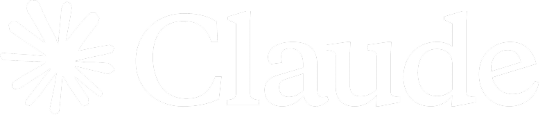 claude logo white