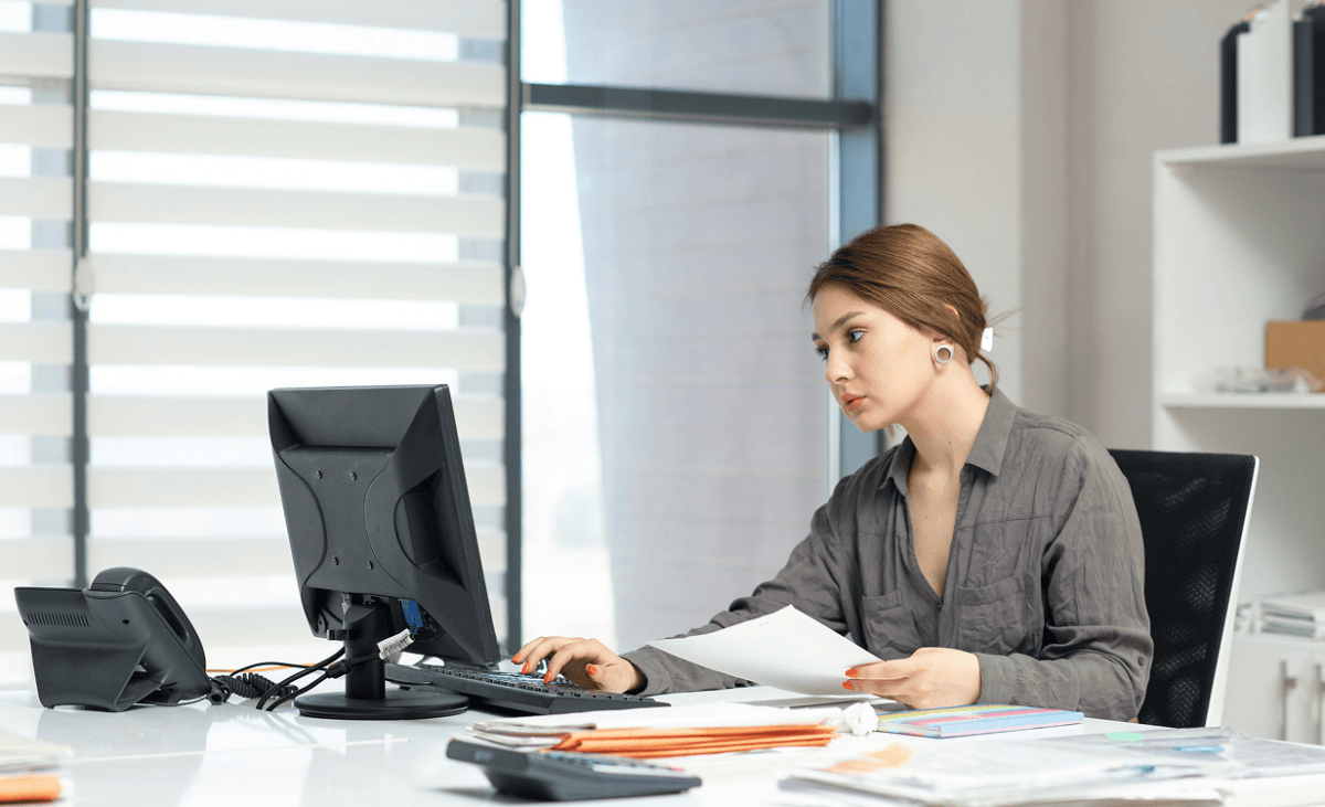 Sales Rep working with headless crm software