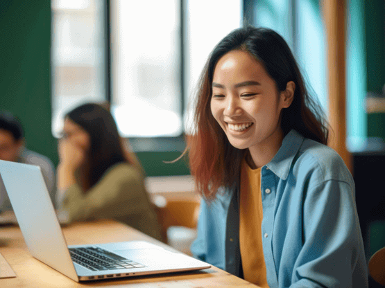 woman using ai for customer experience