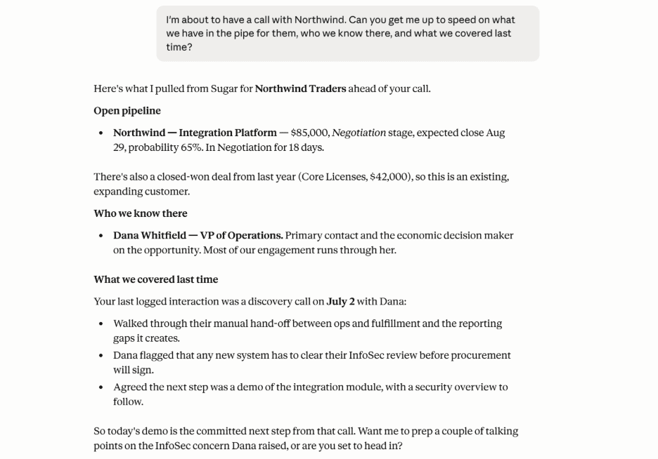 claude headless crm prompt