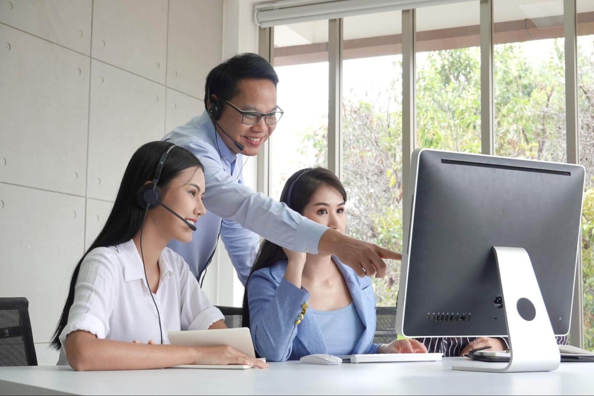 sales team using the best crm software for small business