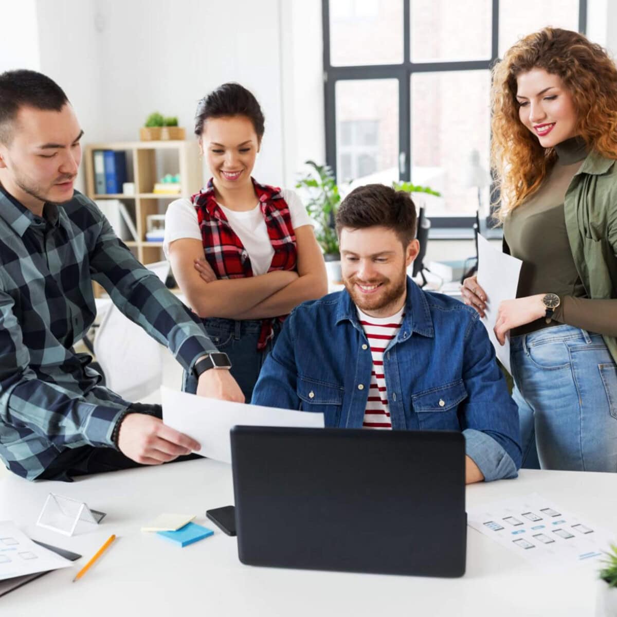 team discussing ai adoption
