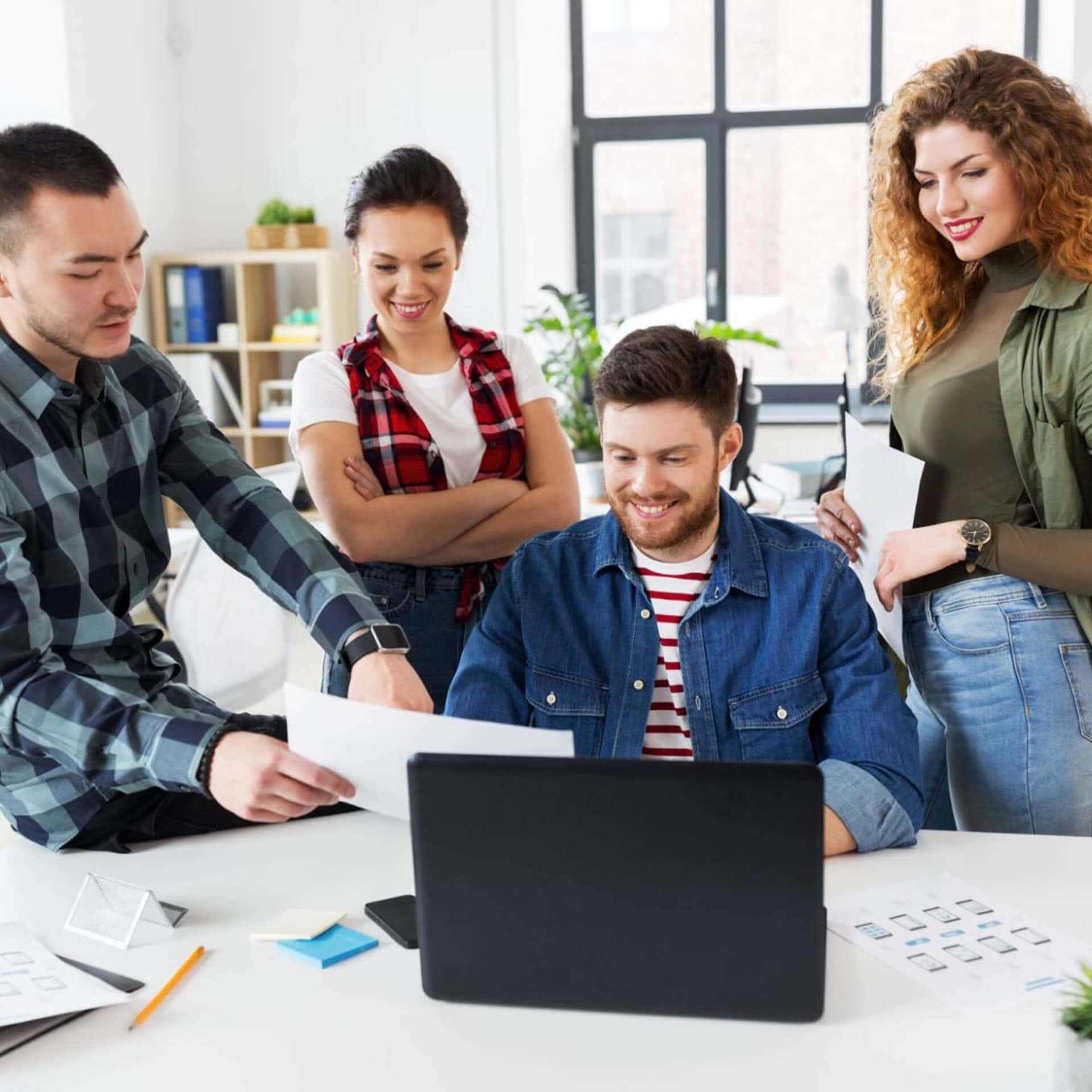 team discussing ai adoption